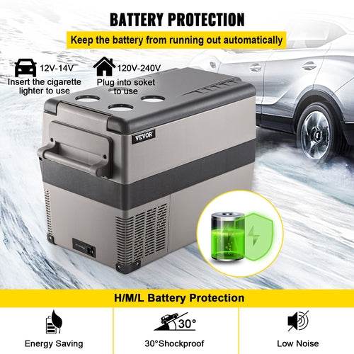 Portable Small Car Freezer 45L Mini Car Freezer Refrigerator 45W Car
