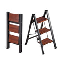 3 Step Ladder, Folding Step Stool with Wide Anti-Slip Pedal and